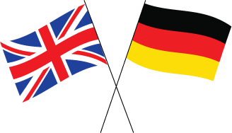 German and UK flag